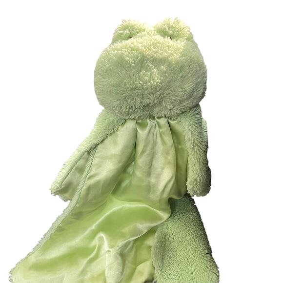 16" Baby Gund Lovey Huggybuddy Frog Security Blanket Plush Satin 59165 Nursery - Picture 5 of 14